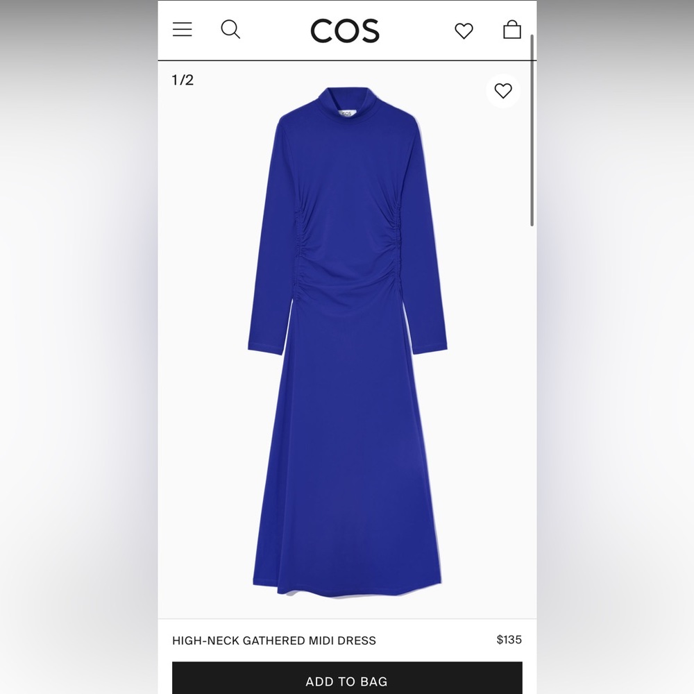 COS maxi royal blue dress